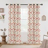 image:imageDriftAway Alexander 80 Blackout Curtains for Living Room 250GSM Pattern Match Thermal Insulated Room Darkening Geo Moroccan Mid Century Grommet Bedroom Drapes 2 Panels 52 Inch by 84 Inch Red GrayG Linen Red Gray
