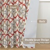 image:imageDriftAway Alexander 80 Blackout Curtains for Living Room 250GSM Pattern Match Thermal Insulated Room Darkening Geo Moroccan Mid Century Grommet Bedroom Drapes 2 Panels 52 Inch by 84 Inch Red GrayG Linen Red Gray