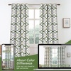 image:imageDriftAway Alexander 80 Blackout Curtains for Living Room 250GSM Pattern Match Thermal Insulated Room Darkening Geo Moroccan Mid Century Grommet Bedroom Drapes 2 Panels 52 Inch by 84 Inch Red GrayG Loden Green