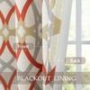 image:imageDriftAway Alexander 80 Blackout Curtains for Living Room 250GSM Pattern Match Thermal Insulated Room Darkening Geo Moroccan Mid Century Grommet Bedroom Drapes 2 Panels 52 Inch by 84 Inch Red GrayLinen Red Gray
