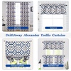 image:imageDriftAway Alexander 80 Blackout Curtains for Living Room 250GSM Pattern Match Thermal Insulated Room Darkening Geo Moroccan Mid Century Grommet Bedroom Drapes 2 Panels 52 Inch by 84 Inch Red GrayG Navy Gray