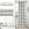image:imageDriftAway Alexander 80 Blackout Curtains for Living Room 250GSM Pattern Match Thermal Insulated Room Darkening Geo Moroccan Mid Century Grommet Bedroom Drapes 2 Panels 52 Inch by 84 Inch Red GrayG Loden Green