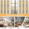 image:imageDriftAway Alexander 80 Blackout Curtains for Living Room 250GSM Pattern Match Thermal Insulated Room Darkening Geo Moroccan Mid Century Grommet Bedroom Drapes 2 Panels 52 Inch by 84 Inch Red GrayG Yellow Gray