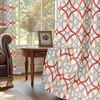 image:imageDriftAway Alexander 80 Blackout Curtains for Living Room 250GSM Pattern Match Thermal Insulated Room Darkening Geo Moroccan Mid Century Grommet Bedroom Drapes 2 Panels 52 Inch by 84 Inch Red GrayG Linen Red Gray