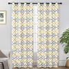 image:imageDriftAway Alexander 80 Blackout Curtains for Living Room 250GSM Pattern Match Thermal Insulated Room Darkening Geo Moroccan Mid Century Grommet Bedroom Drapes 2 Panels 52 Inch by 84 Inch Red GrayG Yellow Gray