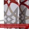 image:imageDriftAway Alexander 80 Blackout Curtains for Living Room 250GSM Pattern Match Thermal Insulated Room Darkening Geo Moroccan Mid Century Grommet Bedroom Drapes 2 Panels 52 Inch by 84 Inch Red GrayG Red Gray