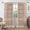 image:imageDriftAway Alexander 80 Blackout Curtains for Living Room 250GSM Pattern Match Thermal Insulated Room Darkening Geo Moroccan Mid Century Grommet Bedroom Drapes 2 Panels 52 Inch by 84 Inch Red GrayB Linen Red Gray