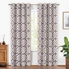 image:imageDriftAway Alexander 80 Blackout Curtains for Living Room 250GSM Pattern Match Thermal Insulated Room Darkening Geo Moroccan Mid Century Grommet Bedroom Drapes 2 Panels 52 Inch by 84 Inch Red GrayG Brown