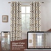 image:imageDriftAway Alexander 80 Blackout Curtains for Living Room 250GSM Pattern Match Thermal Insulated Room Darkening Geo Moroccan Mid Century Grommet Bedroom Drapes 2 Panels 52 Inch by 84 Inch Red GrayG Linen Brown