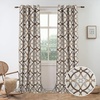 image:imageDriftAway Alexander 80 Blackout Curtains for Living Room 250GSM Pattern Match Thermal Insulated Room Darkening Geo Moroccan Mid Century Grommet Bedroom Drapes 2 Panels 52 Inch by 84 Inch Red GrayG Linen Brown
