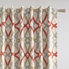 image:imageDriftAway Alexander 80 Blackout Curtains for Living Room 250GSM Pattern Match Thermal Insulated Room Darkening Geo Moroccan Mid Century Grommet Bedroom Drapes 2 Panels 52 Inch by 84 Inch Red GrayB Linen Red Gray