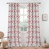 image:imageDriftAway Alexander 80 Blackout Curtains for Living Room 250GSM Pattern Match Thermal Insulated Room Darkening Geo Moroccan Mid Century Grommet Bedroom Drapes 2 Panels 52 Inch by 84 Inch Red GrayG Red Gray
