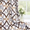 image:imageDriftAway Alexander 80 Blackout Curtains for Living Room 250GSM Pattern Match Thermal Insulated Room Darkening Geo Moroccan Mid Century Grommet Bedroom Drapes 2 Panels 52 Inch by 84 Inch Red GrayG Brown