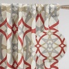 image:imageDriftAway Alexander 80 Blackout Curtains for Living Room 250GSM Pattern Match Thermal Insulated Room Darkening Geo Moroccan Mid Century Grommet Bedroom Drapes 2 Panels 52 Inch by 84 Inch Red GrayB Linen Red Gray