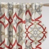 image:imageDriftAway Alexander 80 Blackout Curtains for Living Room 250GSM Pattern Match Thermal Insulated Room Darkening Geo Moroccan Mid Century Grommet Bedroom Drapes 2 Panels 52 Inch by 84 Inch Red GrayB Linen Red Gray