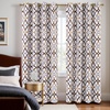 image:imageDriftAway Alexander 80 Blackout Curtains for Living Room 250GSM Pattern Match Thermal Insulated Room Darkening Geo Moroccan Mid Century Grommet Bedroom Drapes 2 Panels 52 Inch by 84 Inch Red GrayG Brown