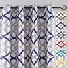 image:imageDriftAway Alexander 80 Blackout Curtains for Living Room 250GSM Pattern Match Thermal Insulated Room Darkening Geo Moroccan Mid Century Grommet Bedroom Drapes 2 Panels 52 Inch by 84 Inch Red GrayG Navy Gray