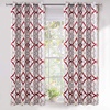 image:imageDriftAway Alexander 80 Blackout Curtains for Living Room 250GSM Pattern Match Thermal Insulated Room Darkening Geo Moroccan Mid Century Grommet Bedroom Drapes 2 Panels 52 Inch by 84 Inch Red GrayG Red Gray