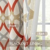 image:imageDriftAway Alexander 80 Blackout Curtains for Living Room 250GSM Pattern Match Thermal Insulated Room Darkening Geo Moroccan Mid Century Grommet Bedroom Drapes 2 Panels 52 Inch by 84 Inch Red GrayG Linen Red Gray