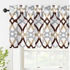 image:imageDriftAway Alexander Blackout Valances for Windows Thermal Insulated Kitchen Topper Geometric Moroccan Mid Century Pattern Match Thick Bathroom Curtain Valance Rod Pocket 52 Inch by 14 Inch RedGrayAlexanderbrown