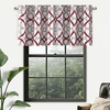 image:imageDriftAway Alexander Blackout Valances for Windows Thermal Insulated Kitchen Topper Geometric Moroccan Mid Century Pattern Match Thick Bathroom Curtain Valance Rod Pocket 52 Inch by 14 Inch RedGrayAlexanderredGray