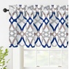 image:imageDriftAway Alexander Blackout Valances for Windows Thermal Insulated Kitchen Topper Geometric Moroccan Mid Century Pattern Match Thick Bathroom Curtain Valance Rod Pocket 52 Inch by 14 Inch RedGrayAlexandernavyGray