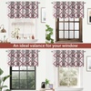 image:imageDriftAway Alexander Blackout Valances for Windows Thermal Insulated Kitchen Topper Geometric Moroccan Mid Century Pattern Match Thick Bathroom Curtain Valance Rod Pocket 52 Inch by 14 Inch RedGrayAlexanderredGray