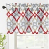 image:imageDriftAway Alexander Blackout Valances for Windows Thermal Insulated Kitchen Topper Geometric Moroccan Mid Century Pattern Match Thick Bathroom Curtain Valance Rod Pocket 52 Inch by 14 Inch RedGrayAlexanderredGray