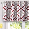 image:imageDriftAway Alexander Blackout Valances for Windows Thermal Insulated Kitchen Topper Geometric Moroccan Mid Century Pattern Match Thick Bathroom Curtain Valance Rod Pocket 52 Inch by 14 Inch RedGrayAlexanderredGray
