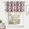 image:imageDriftAway Alexander Blackout Valances for Windows Thermal Insulated Kitchen Topper Geometric Moroccan Mid Century Pattern Match Thick Bathroom Curtain Valance Rod Pocket 52 Inch by 14 Inch RedGrayAlexanderredGray