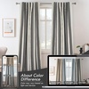 image:imageDriftAway Chris Blackout Curtain 2 Panels Grommet W52xL84 Dark BlueBlackLight Linenb