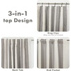 image:imageDriftAway Chris Blackout Curtain 2 Panels Grommet W52xL84 Dark BlueGrayLight Linenb