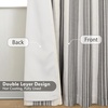 image:imageDriftAway Chris Blackout Curtain 2 Panels Grommet W52xL84 Dark BlueGrayLight Linenb