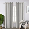 image:imageDriftAway Chris Blackout Curtain 2 Panels Grommet W52xL84 Dark BlueGrayLight Lineng
