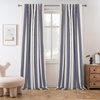 image:imageDriftAway Chris Blackout Curtain 2 Panels Grommet W52xL84 Dark BlueIvory Dark BlueLight Linenb
