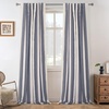 image:imageDriftAway Chris Blackout Curtain 2 Panels Grommet W52xL84 Dark BlueIvory Dark BlueLight Linenb