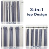 image:imageDriftAway Chris Blackout Curtain 2 Panels Grommet W52xL84 Dark BlueIvory Dark BlueLight Linenb