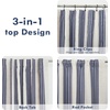 image:imageDriftAway Chris Blackout Curtain 2 Panels Grommet W52xL84 Dark BlueIvory Dark BlueLight Linenb