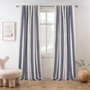 image:imageDriftAway Chris Blackout Curtain 2 Panels Grommet W52xL84 Dark BlueIvory Dark BlueLight Linenb