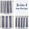 image:imageDriftAway Chris Blackout Curtain 2 Panels Grommet W52xL84 Dark BlueIvory Dark BlueLight Linenb