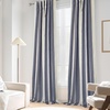 image:imageDriftAway Chris Blackout Curtain 2 Panels Grommet W52xL84 Dark BlueIvory Dark BlueLight Linenb