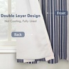 image:imageDriftAway Chris Blackout Curtain 2 Panels Grommet W52xL84 Dark BlueIvory Dark BlueLight Linenb