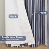 image:imageDriftAway Chris Blackout Curtain 2 Panels Grommet W52xL84 Dark BlueIvory Dark BlueLight Linenb