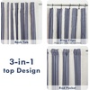 image:imageDriftAway Chris Blackout Curtain 2 Panels Grommet W52xL84 Dark BlueIvory Dark BlueLight Linenb