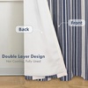 image:imageDriftAway Chris Blackout Curtain 2 Panels Grommet W52xL84 Dark BlueIvory Dark BlueLight Linenb