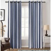 image:imageDriftAway Chris Blackout Curtain 2 Panels Grommet W52xL84 Dark BlueIvory Dark BlueLight Lineng