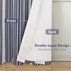 image:imageDriftAway Chris Blackout Curtain 2 Panels Grommet W52xL84 Dark BlueIvory Dark BlueLight Lineng