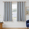 image:imageDriftAway Chris Blackout Curtain 2 Panels Grommet W52xL84 Dark BlueIvory Dark BlueLight Lineng