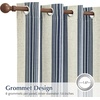 image:imageDriftAway Chris Blackout Curtain 2 Panels Grommet W52xL84 Dark BlueIvory Dark BlueLight Lineng