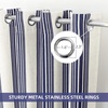 image:imageDriftAway Chris Blackout Curtain 2 Panels Grommet W52xL84 Dark BlueIvory Dark BlueLight Lineng